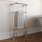 New 952X479Mm Traditional White Slim Towel Rail Radiator - Cambridge. Rt31.Rrp £469.99.Low Carbon