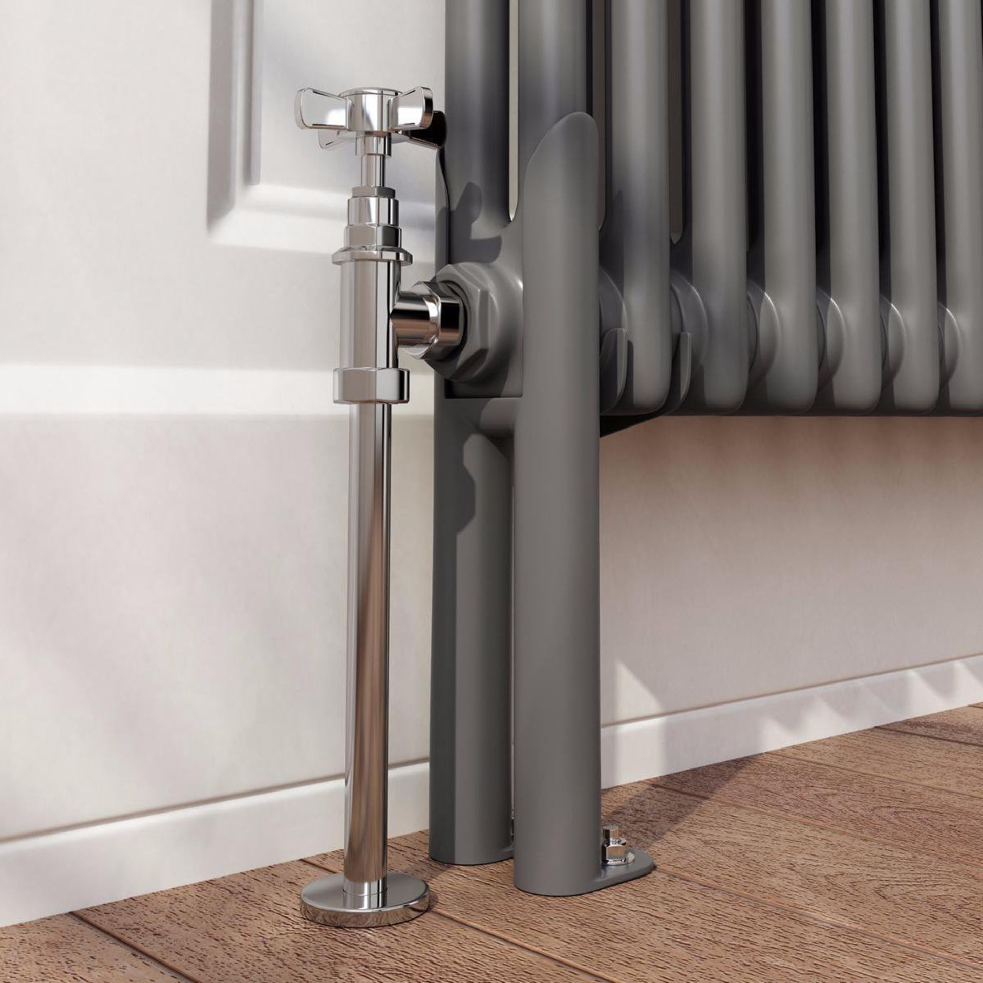 2 Column Traditional Radiator Feet (PAIR) Anthracite - 27 x 10.2 cm. RA2BLEGA 2-Column Radiator Foot