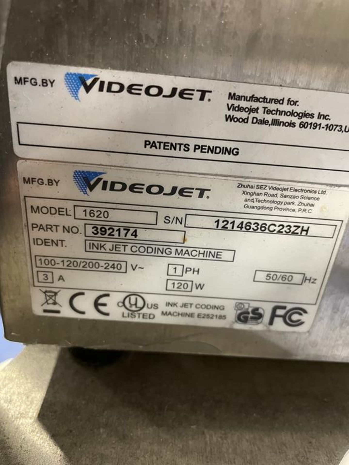 Videojet Model 1620 Date Coder - Image 4 of 4