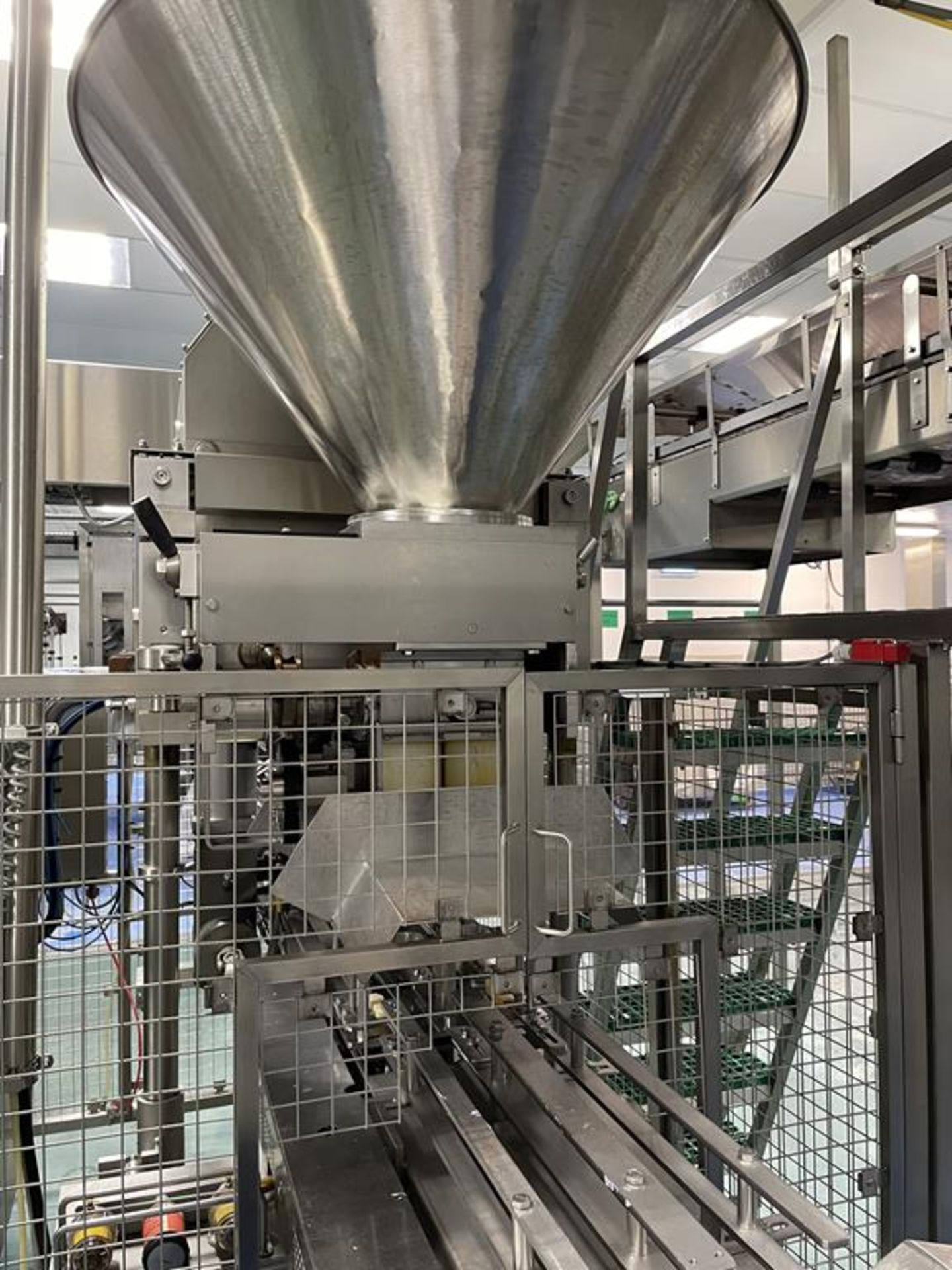 Hema Twin Head Can Filler. Overhead Acrylic Slat Belt Infeed Conveyor with Can Chute. Overhead Acryl - Image 6 of 14