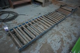 5 sections of various roller conveyor