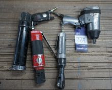 4 x various pneumatic hand tools