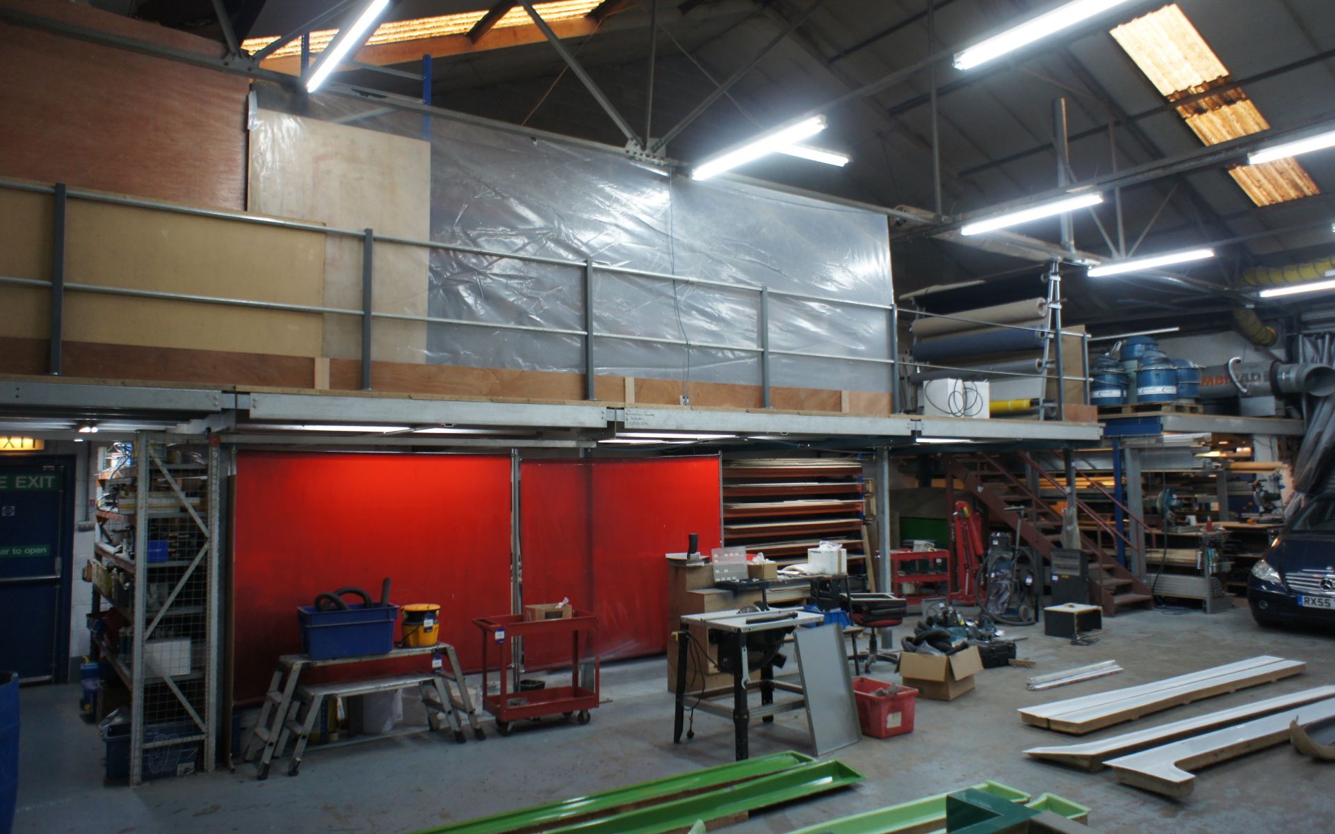 Large mezzanine floor, 18m x 4.5m x 2.4m with 12 t - Image 2 of 5