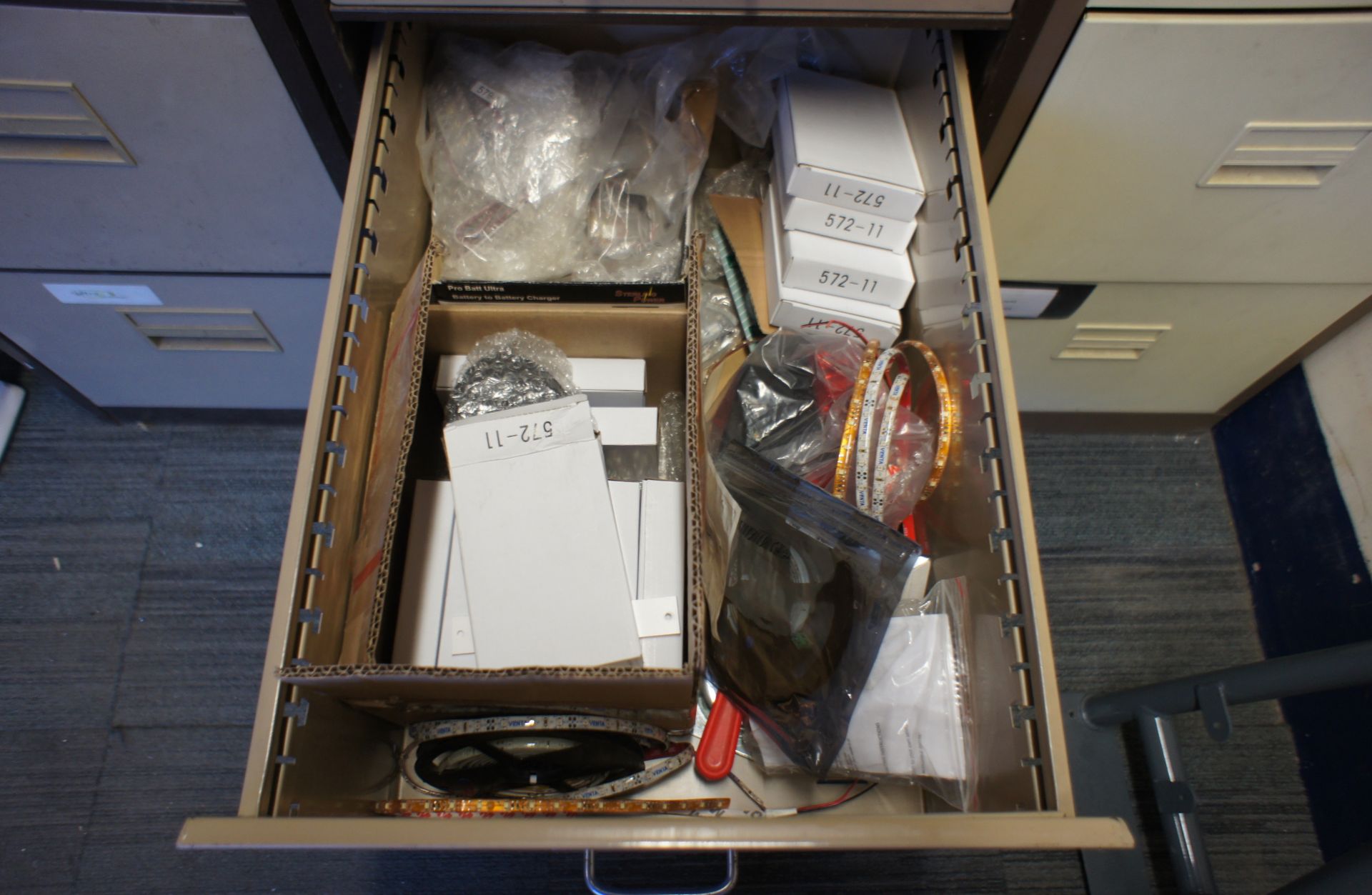 3 x 4 drawer metal filing cabinets and contents to - Image 6 of 10