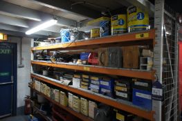 1 Bay of boltless shelving and contents including