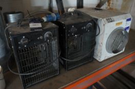 3 x various electric heaters