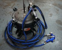 Airprowu pneumatic pressure pot and spray gun