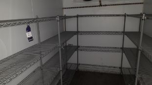 5 x Bays Wire Shelving Units to cold room. Located at The Great Little Catering Company Limited -