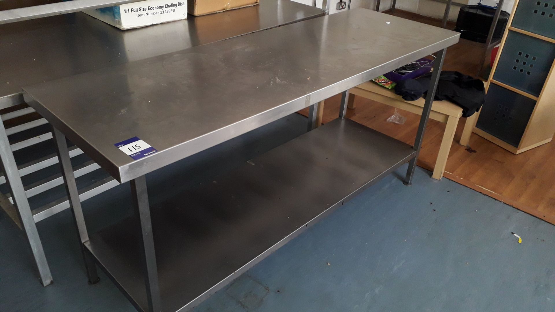 Stainless Steel Food Prep Table with Shelf Under 1800 x 600. Located at Fresco's Hemel Hempstead