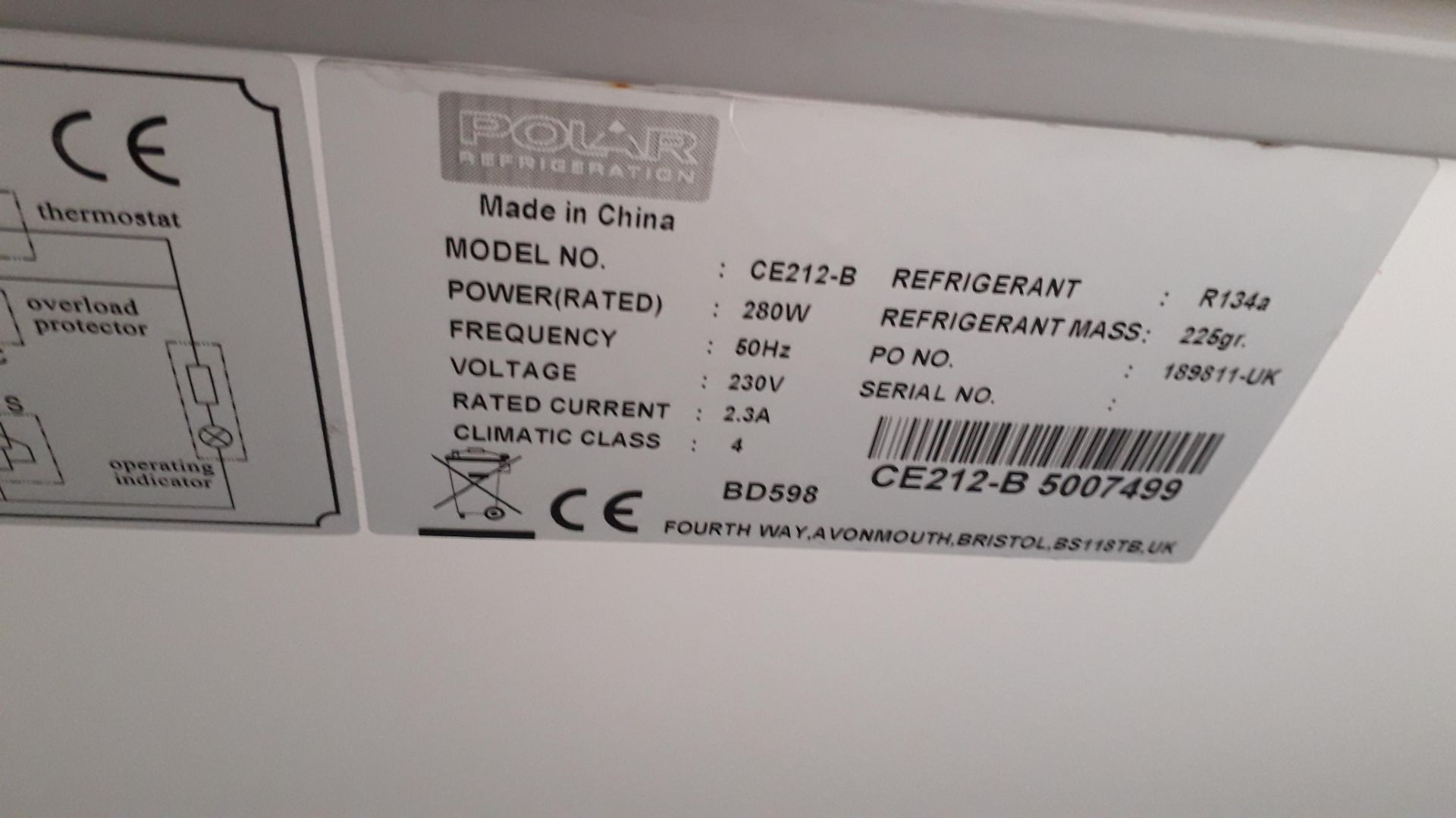 Polar CE212-B Stainless Steel Lid Chest Freezer Se - Image 3 of 3