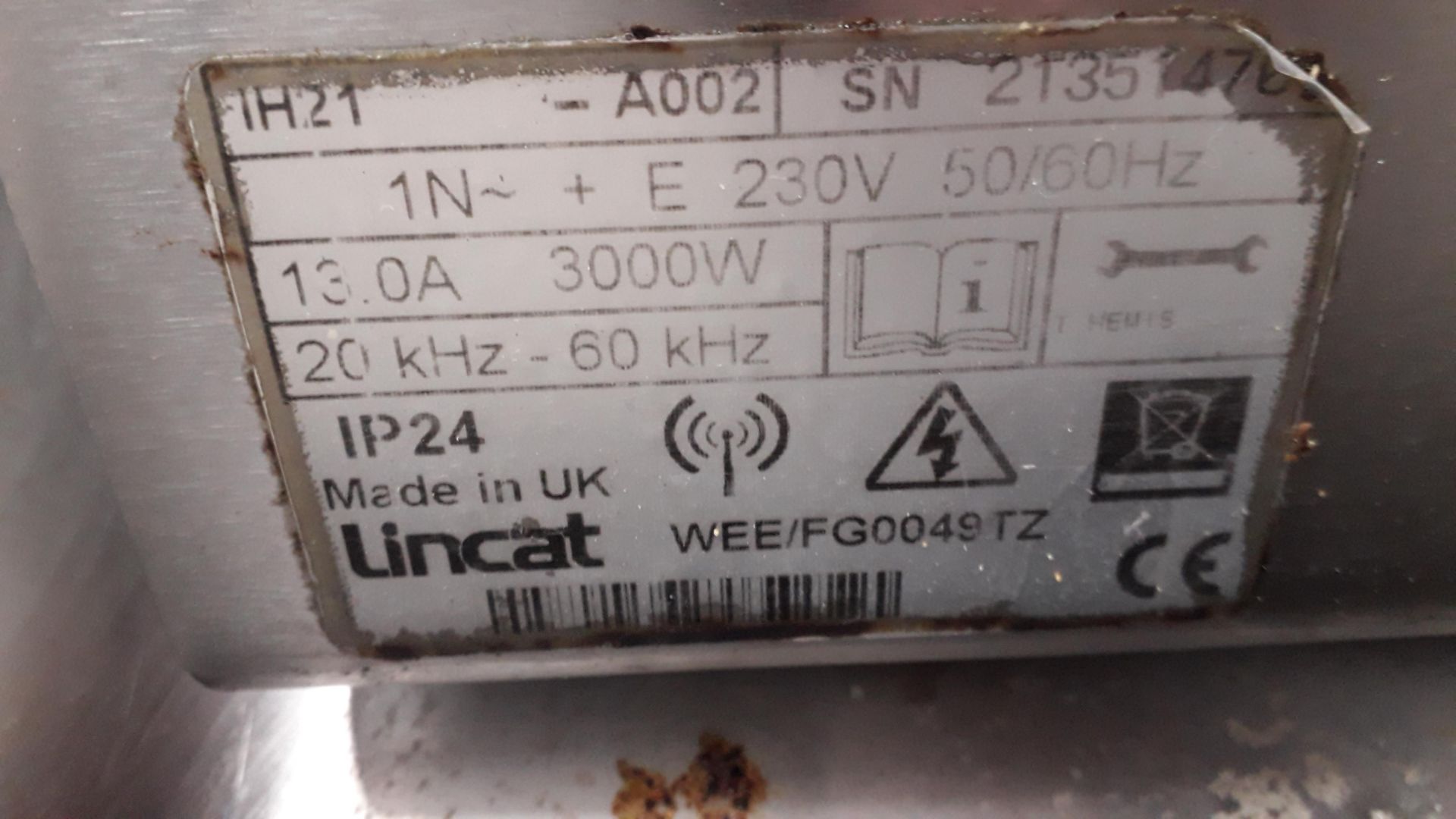 Lincat IH21 Electric Countertop Twin Zone Inductio - Image 2 of 2