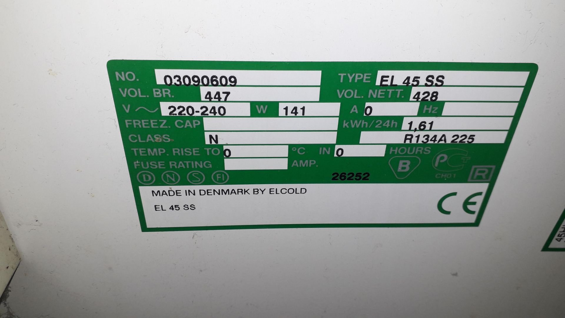 Elcold EL45SS Stainless Steel Lid 1300mm Chest Freezer Serial Number 03090609. Located at Fresco's - Image 4 of 4