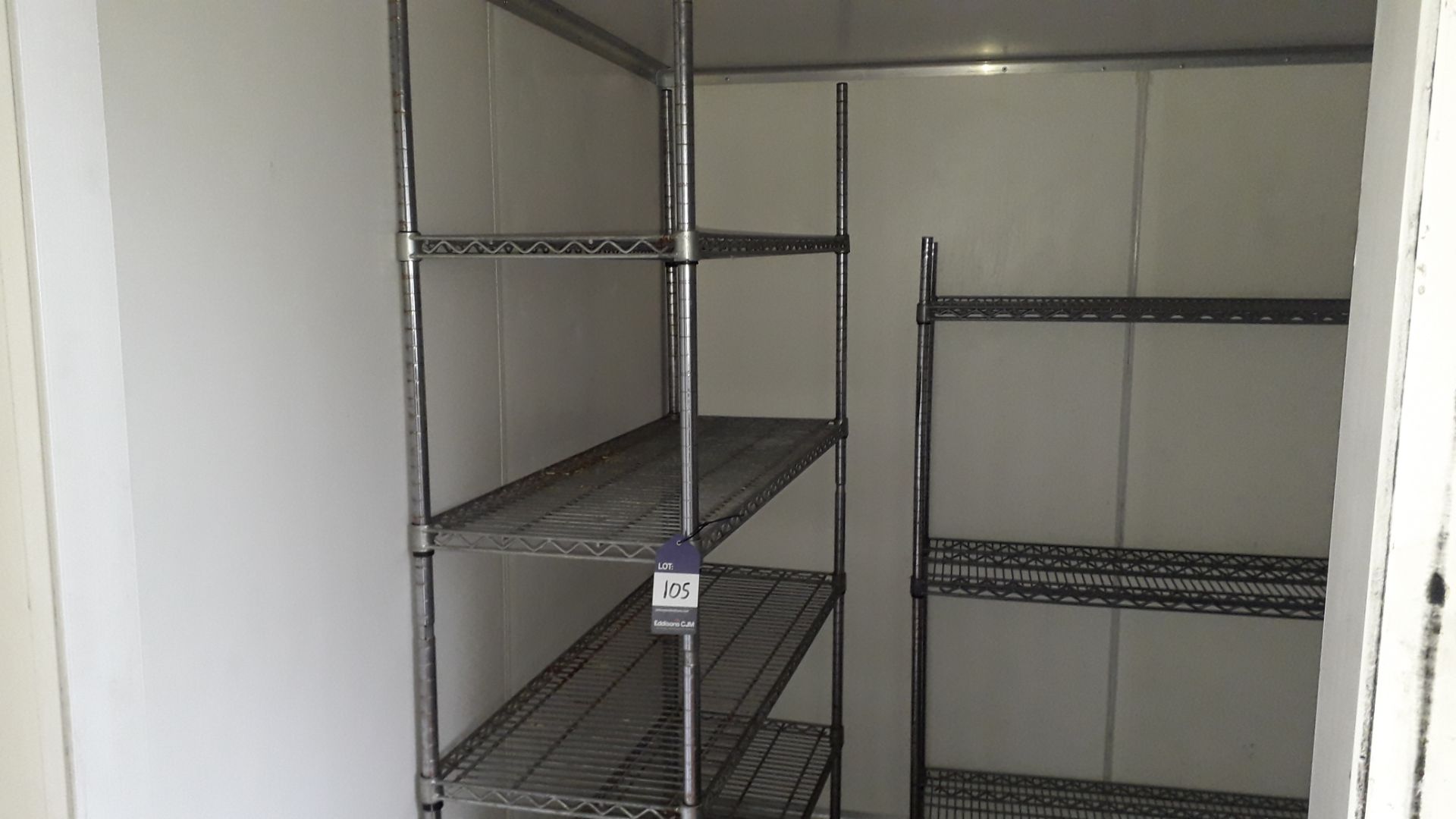 3 x Bays Adjustable Wire Shelving to Cold Room (2 x 1500mm and 1 x 1200mm). Located at Fresco's - Image 2 of 3