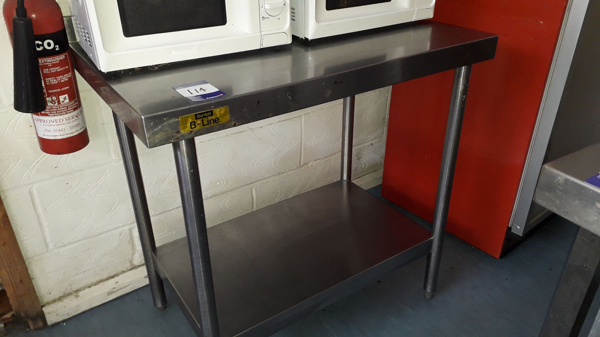 2 x Stainless Steel Food Prep Tables with Shelf Under 900 x 600. Located at Fresco's Hemel Hempstead - Image 2 of 2