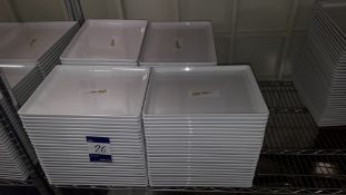 Approx. 100 x Melamine Platter Serving Plates 330 x 270. Located at The Great Little Catering