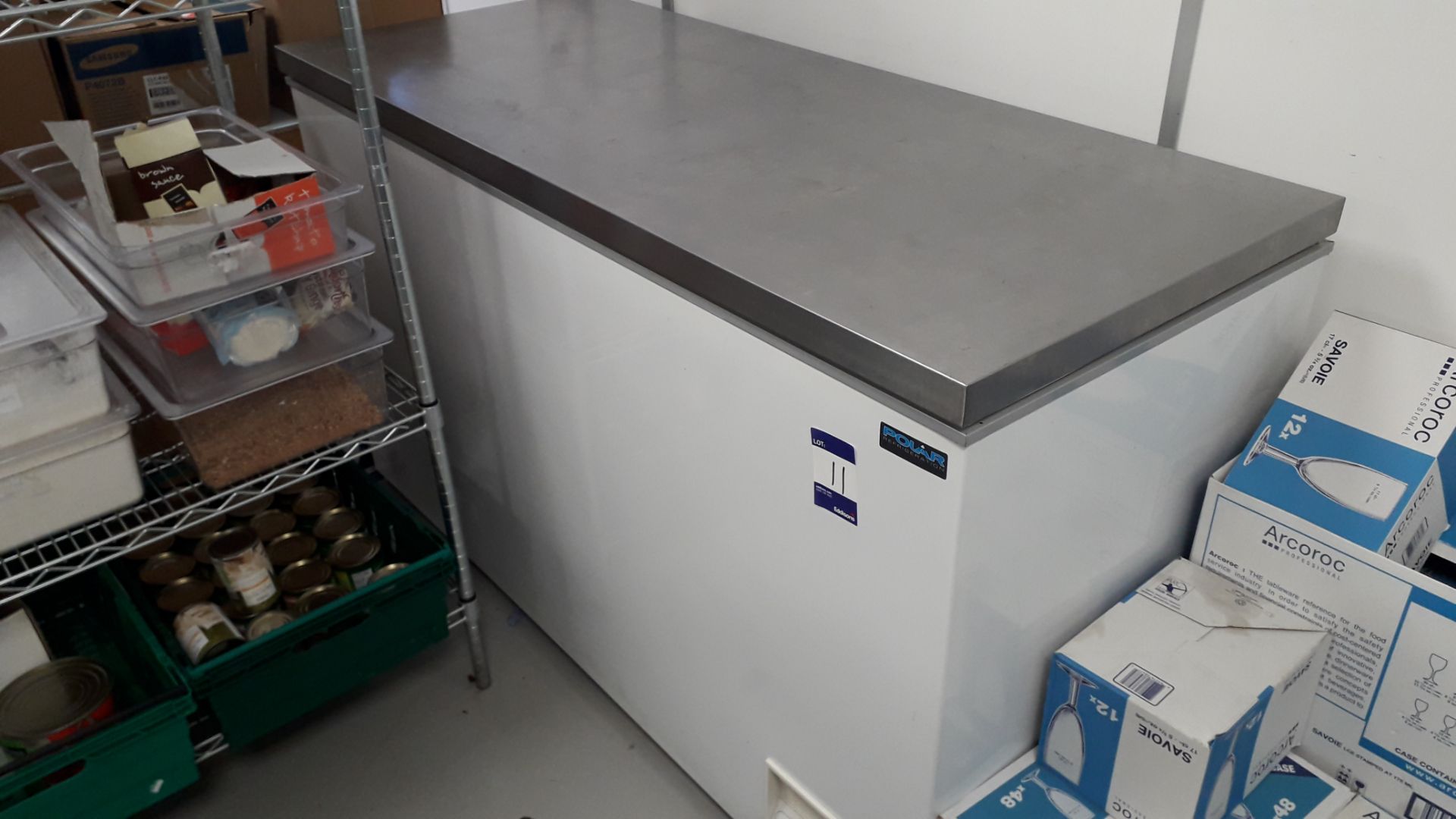 Polar CE212-B Stainless Steel Lid Chest Freezer Se