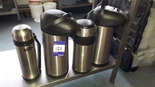 4 x Various Stainless Steel Water Flasks. Located at Fresco's Hemel Hempstead Limited, Vitalia