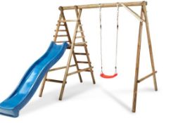 Bloom Wooden Swing set. This swing set will provide hours of fun for your child. Comes with Comes