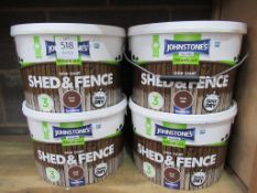 4x 9 LTR Johnstones Shed and Fence One Coat Paint
