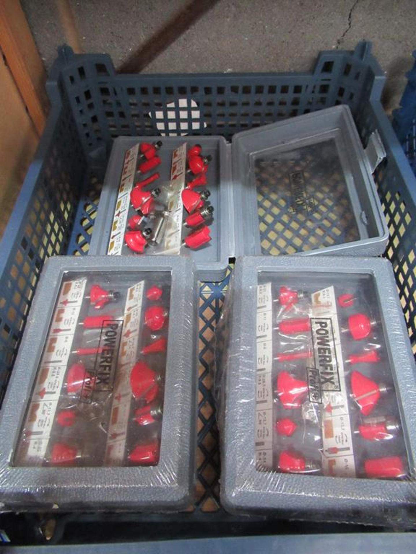 Crate to contain Powerfix Router Cutter Sets. Please note this Lot is ...