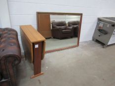 Large mirror and a drop leaf table