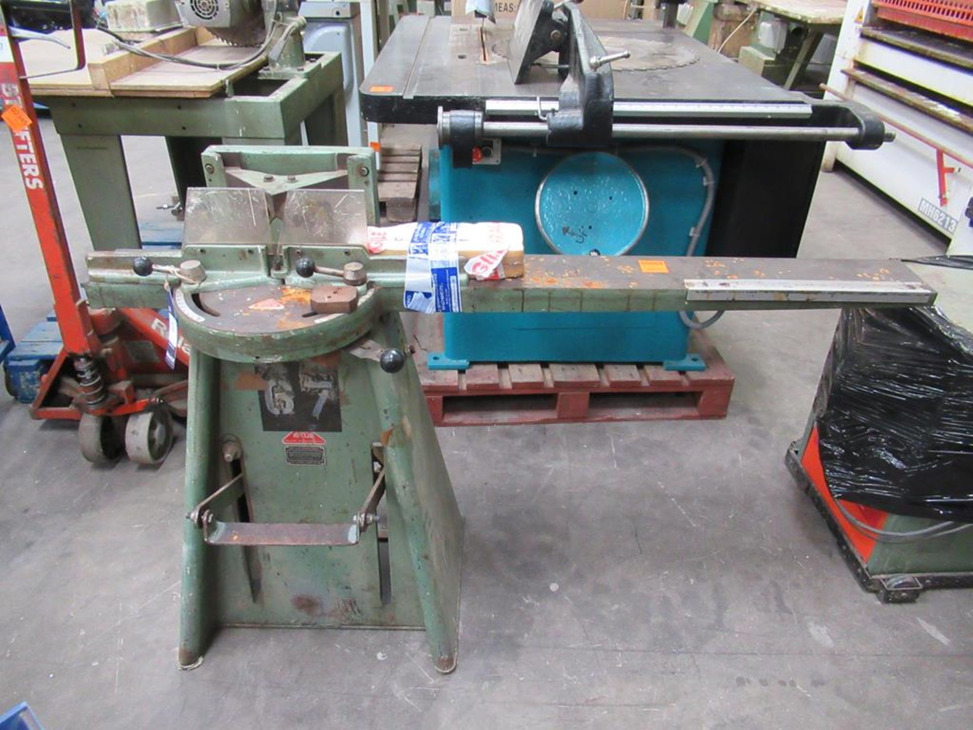 A Moro Mitre Guillotine, foot pedal operated