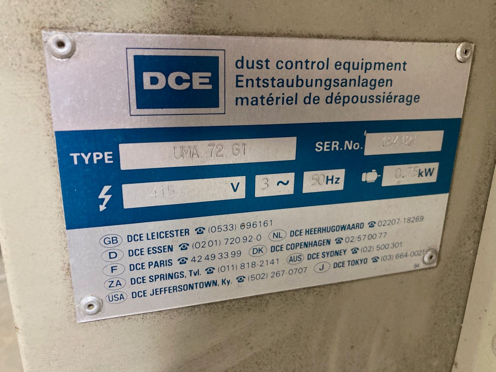 DCE UMA 72 Dust Extraction Unit - Image 2 of 2