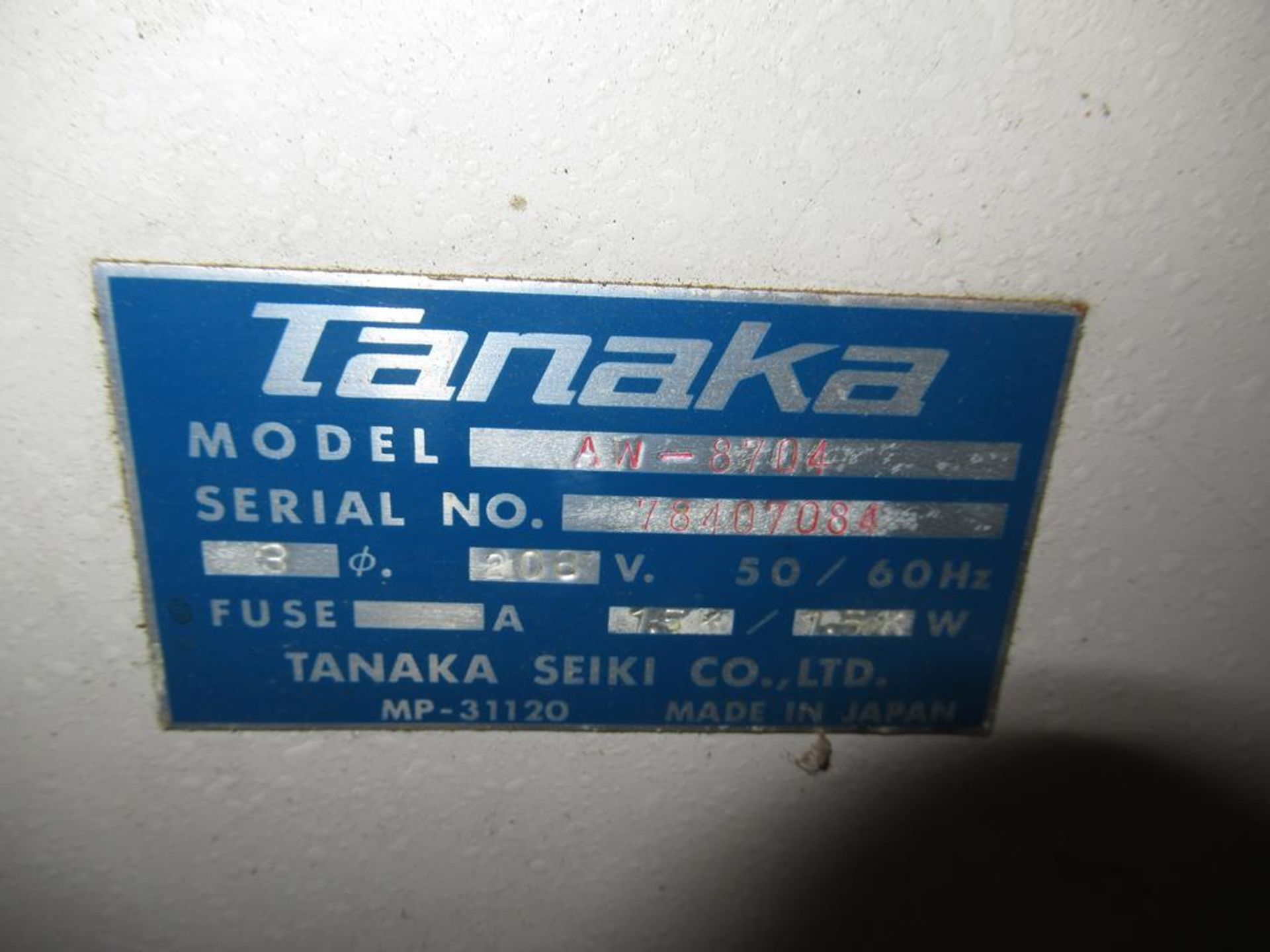 Tanaka AX-8704 Winding Machine - Image 4 of 6