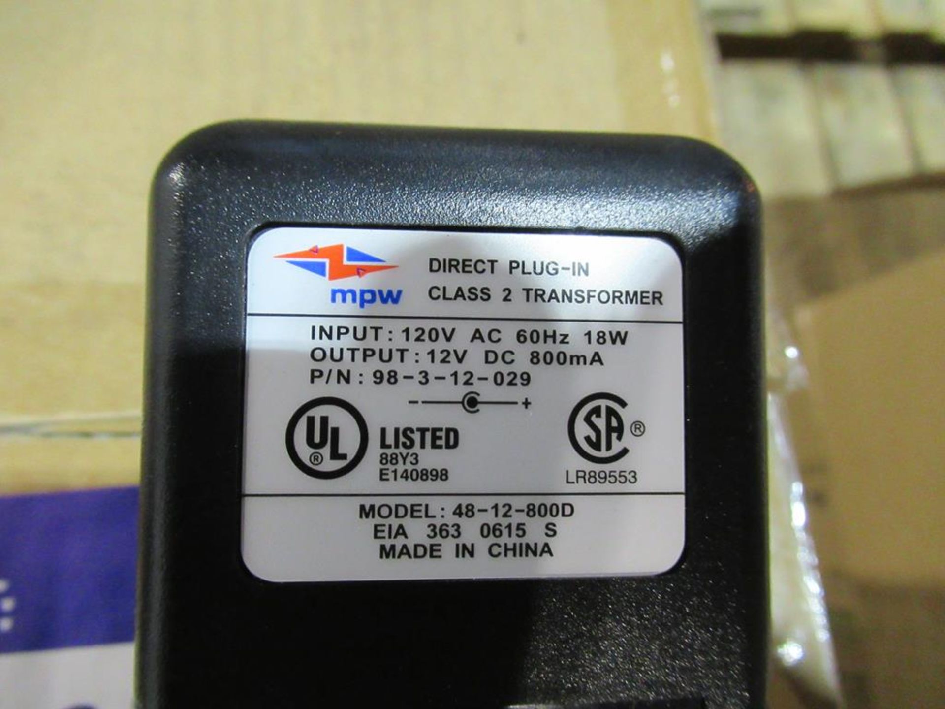 120x USA Linear Plug In Mains Adaptor 12V DC 800mA 2.1x5.5.5mm DC Powerplug - Image 2 of 4