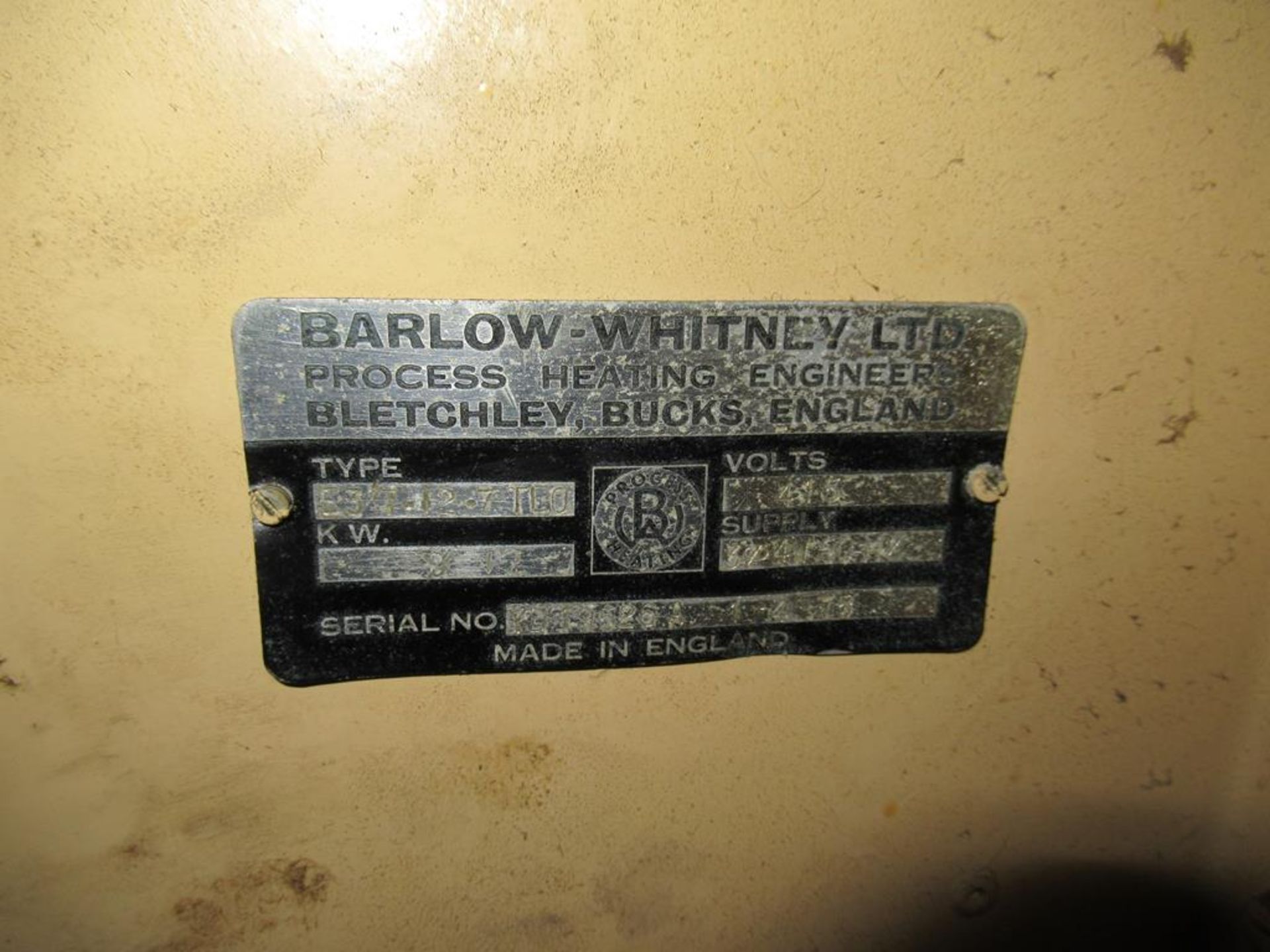 1x Barlow- Whitney LTD E37-12-7 TLO Temp Controlled Electric Batch Oven - Image 3 of 7