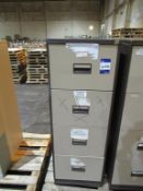 1x 4 Drawer Filing Cabinet