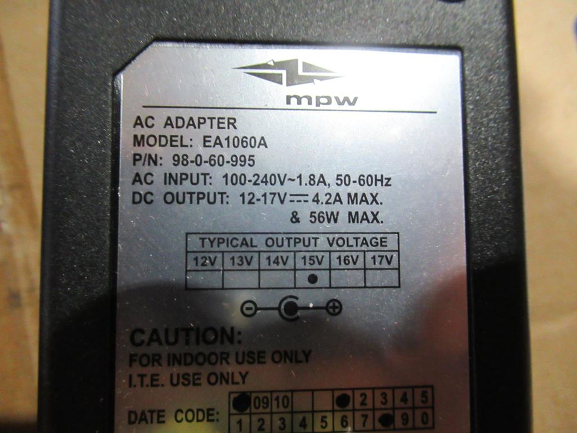 100x Switch Mode Power Supply Typical output Voltage 15V 12-17V 4.2A Max 2.1x5.5mm DC Connector - Image 2 of 4
