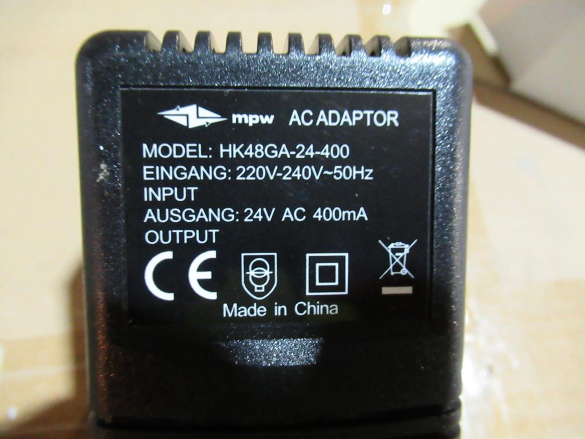 108x Euro Linear Mains Adaptor 24V AC 400mA "0.25" Push on Female Connector - Image 2 of 4