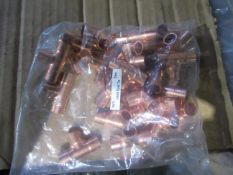 Approx. 1800 Endfeed Copper Fitting Equal Tee 10mm