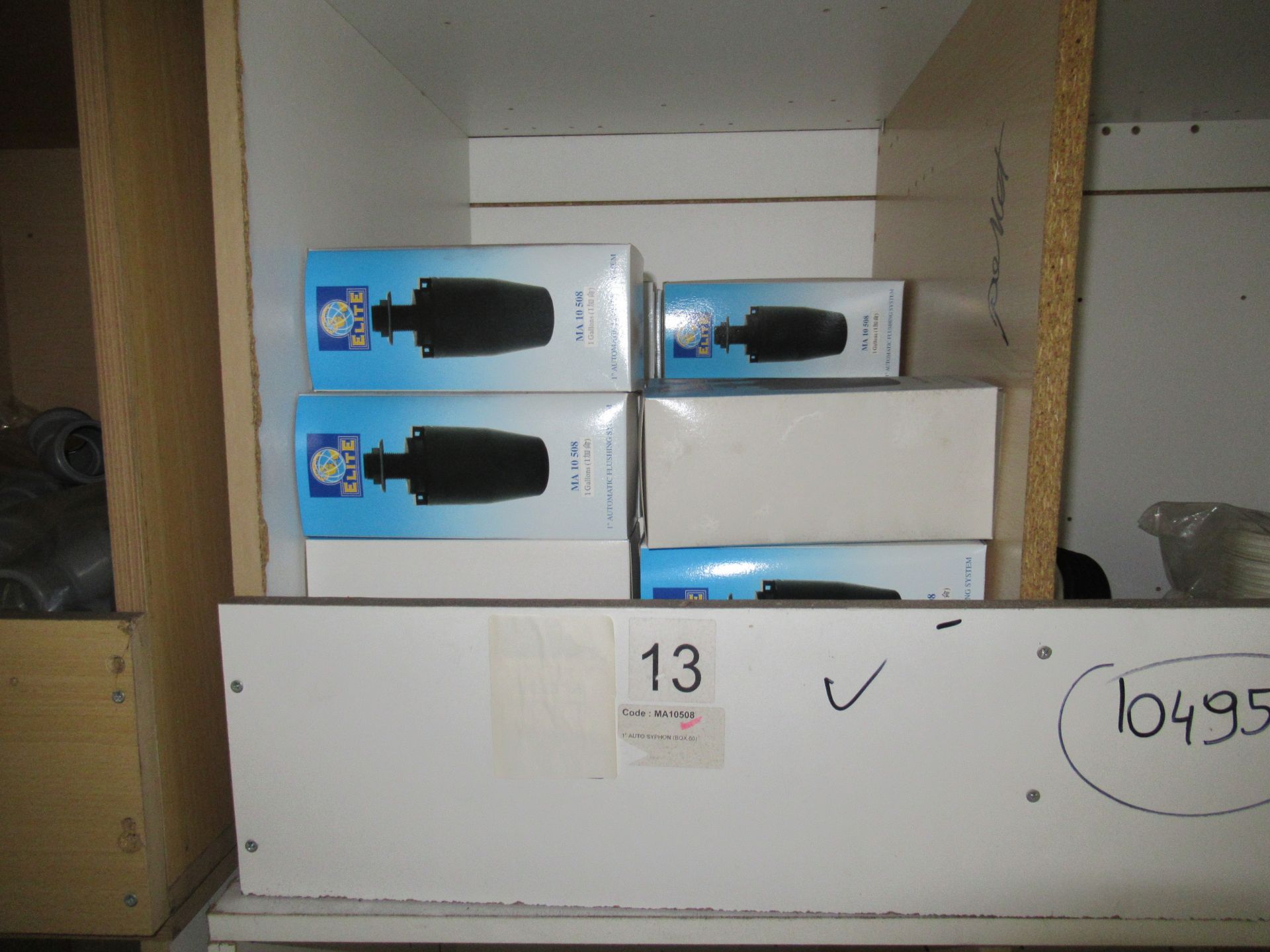 Contents to Wood Storage Unit to include Various Plumbing Fittings including Auto Flushing Syphon - Image 3 of 4