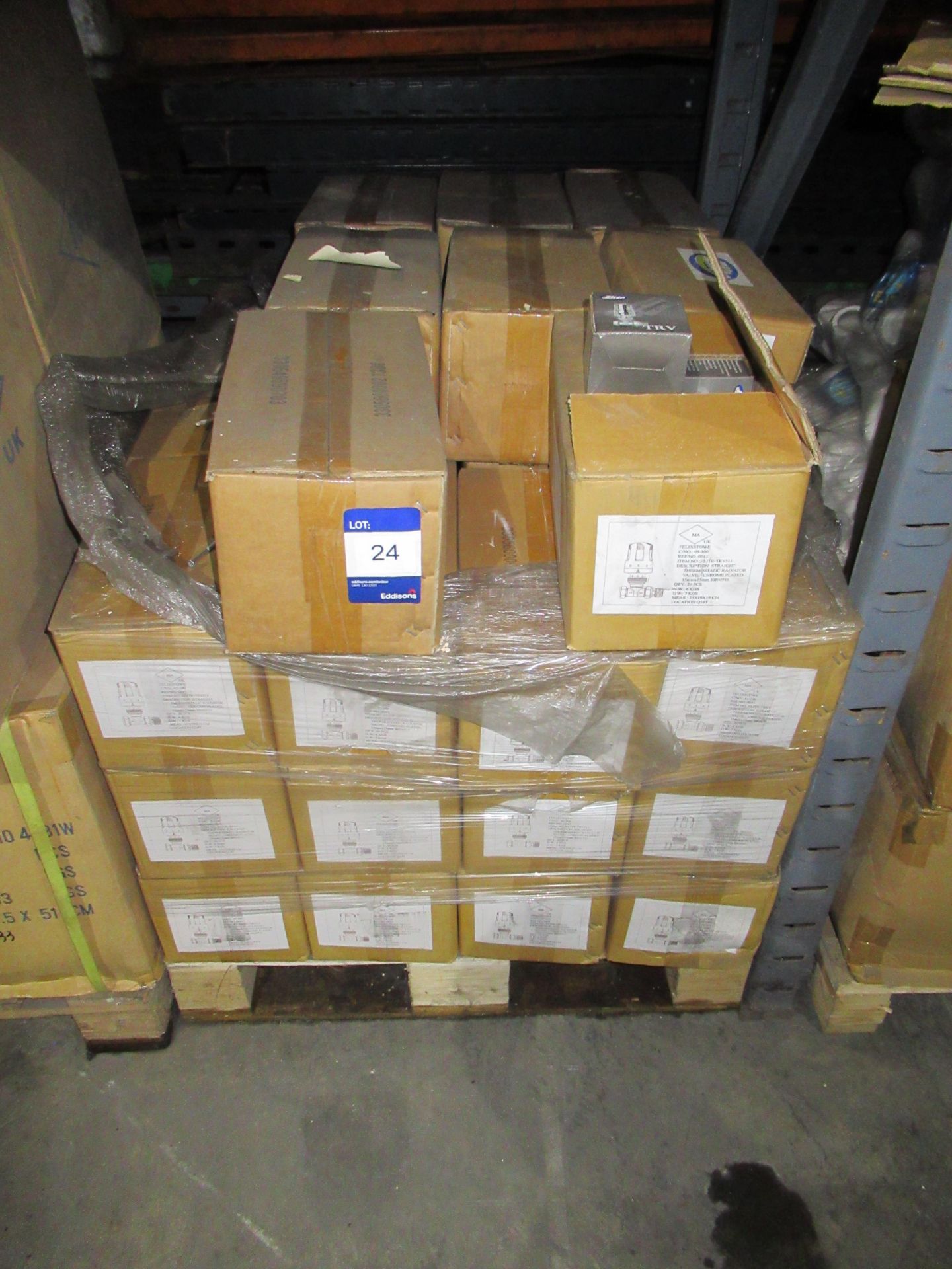 Approx. 44 Boxes x Qty 20 Straight Chrome Thermostatic Radiator Valves (Approx. 880 (TRV) Valves)