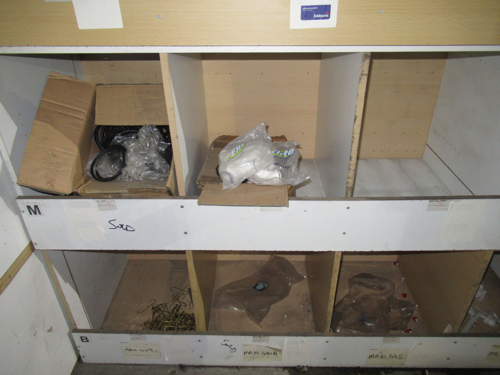Contents to Wood Storage Unit to include Various Plastic Fittings including Universal Traps and - Image 2 of 2