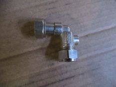 Approx. Quantity 200 Chrome Bent Service Valve 15mm x 1/2 “