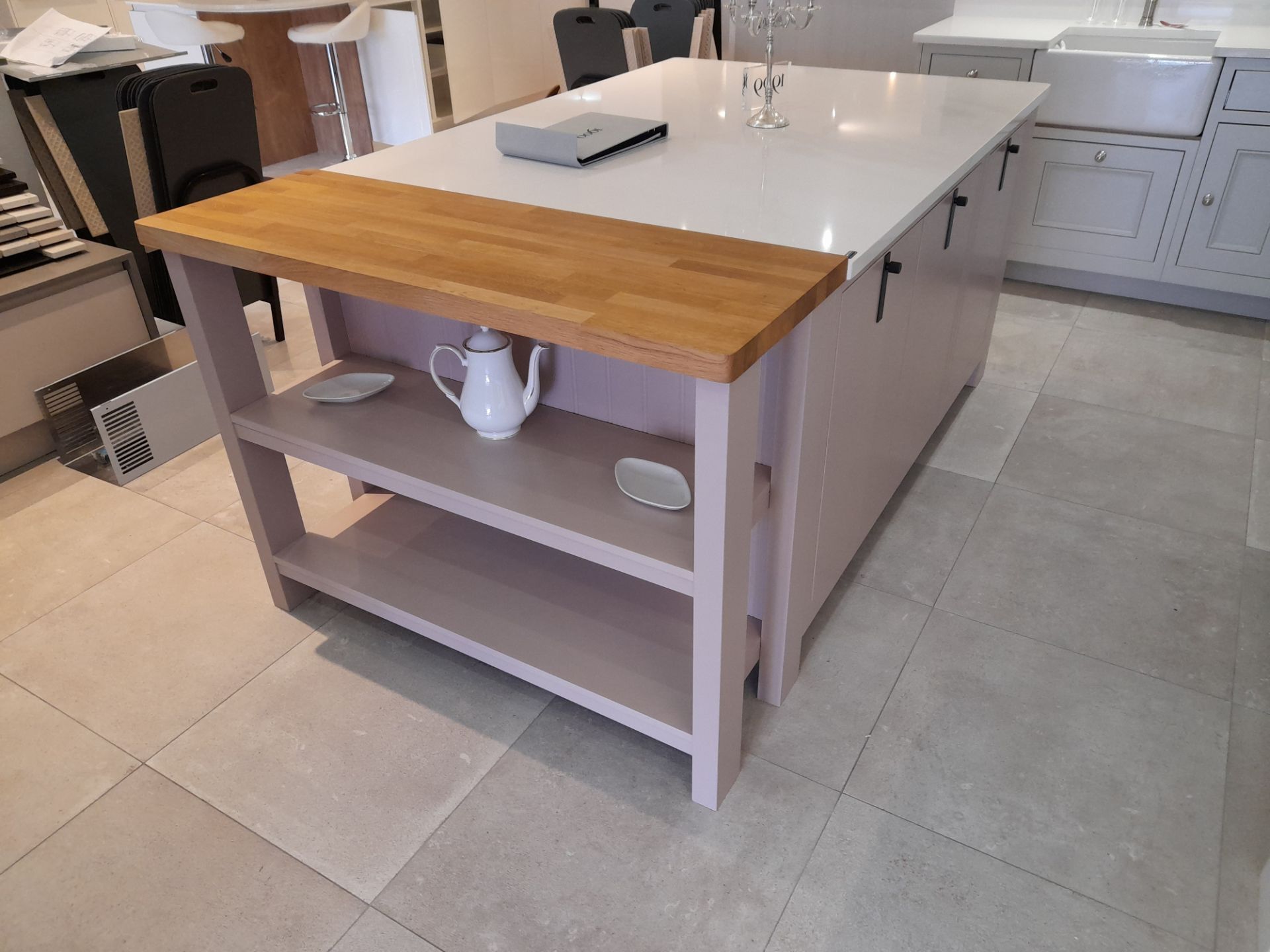 1909 Dry Rose kitchen island suite (Approx 1620 x - Image 3 of 4