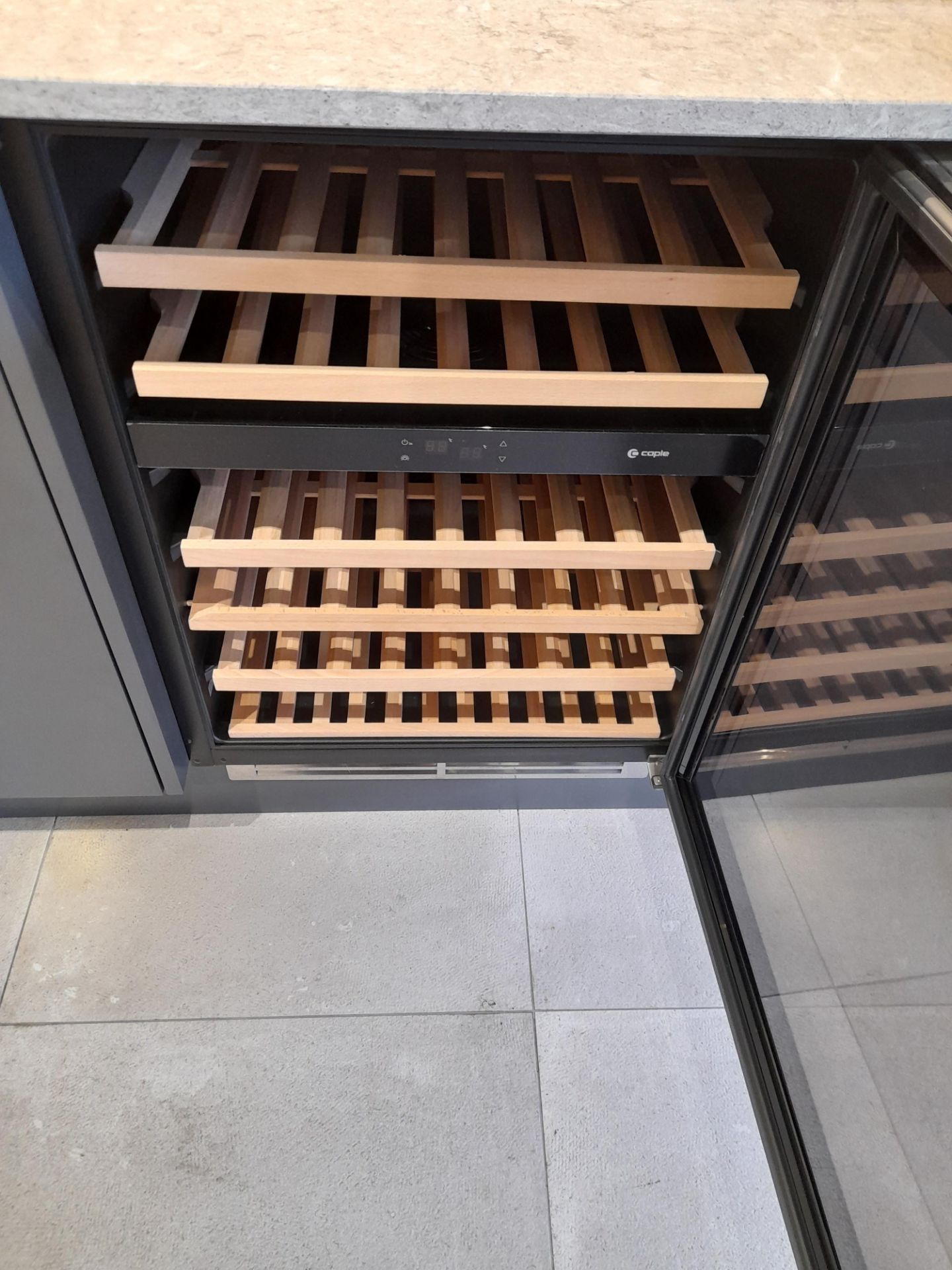 Caple integrated dual zone glazed wine cooler unit - Image 2 of 3
