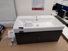 Basin with vanity unit, 810 x 460 x 370