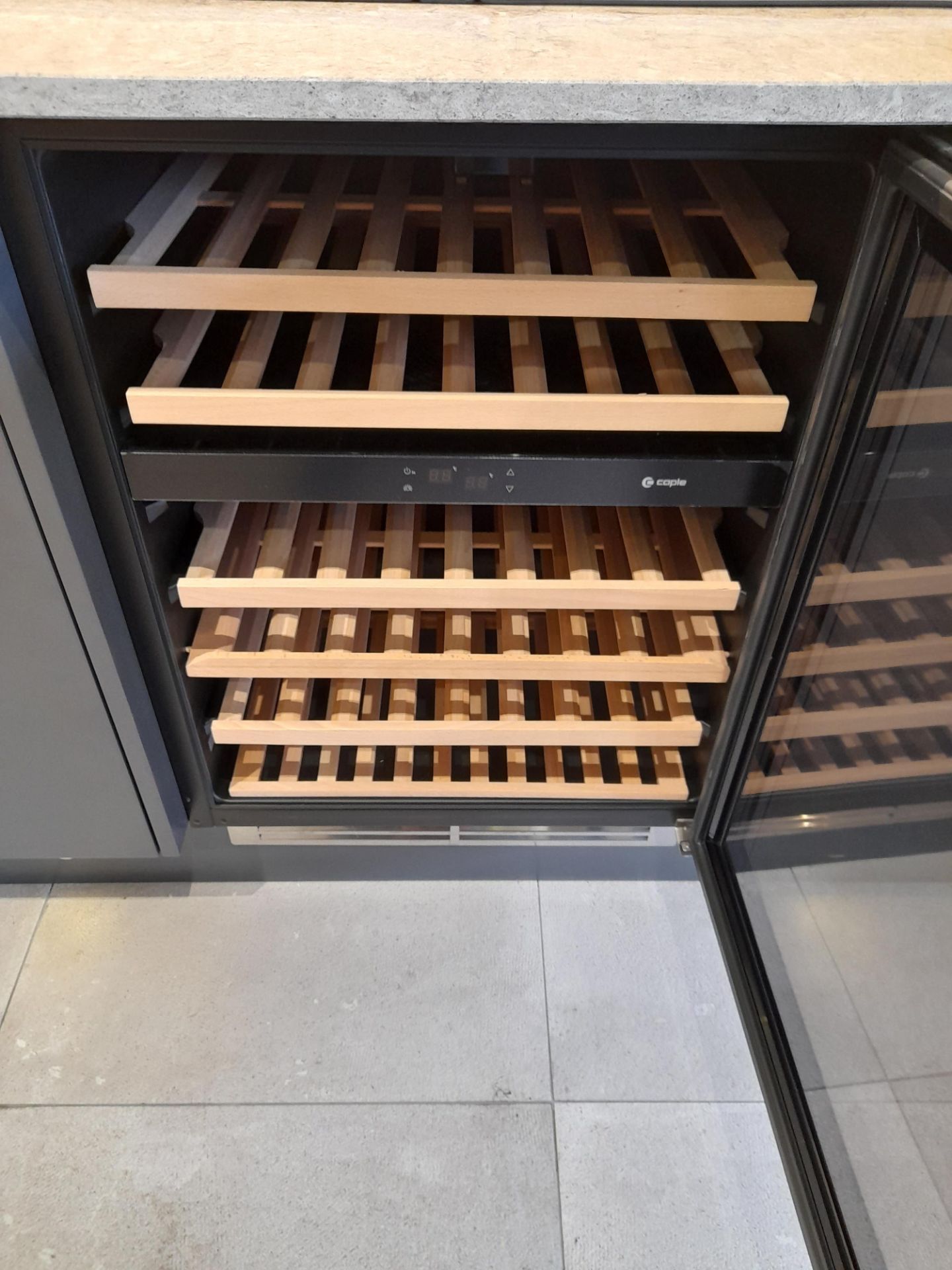 Caple integrated dual zone glazed wine cooler unit - Image 3 of 3