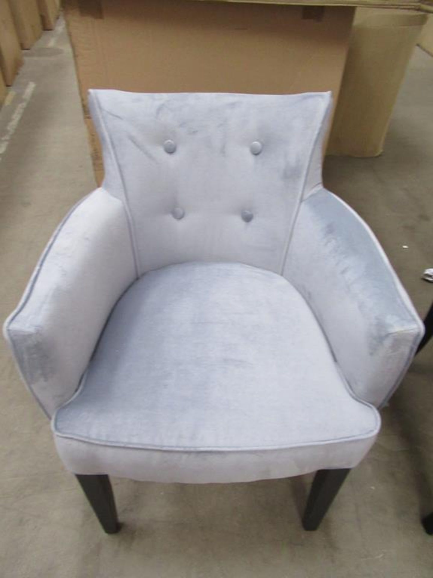 2 x Float Button Madison Tailor arm chairs - Image 2 of 3