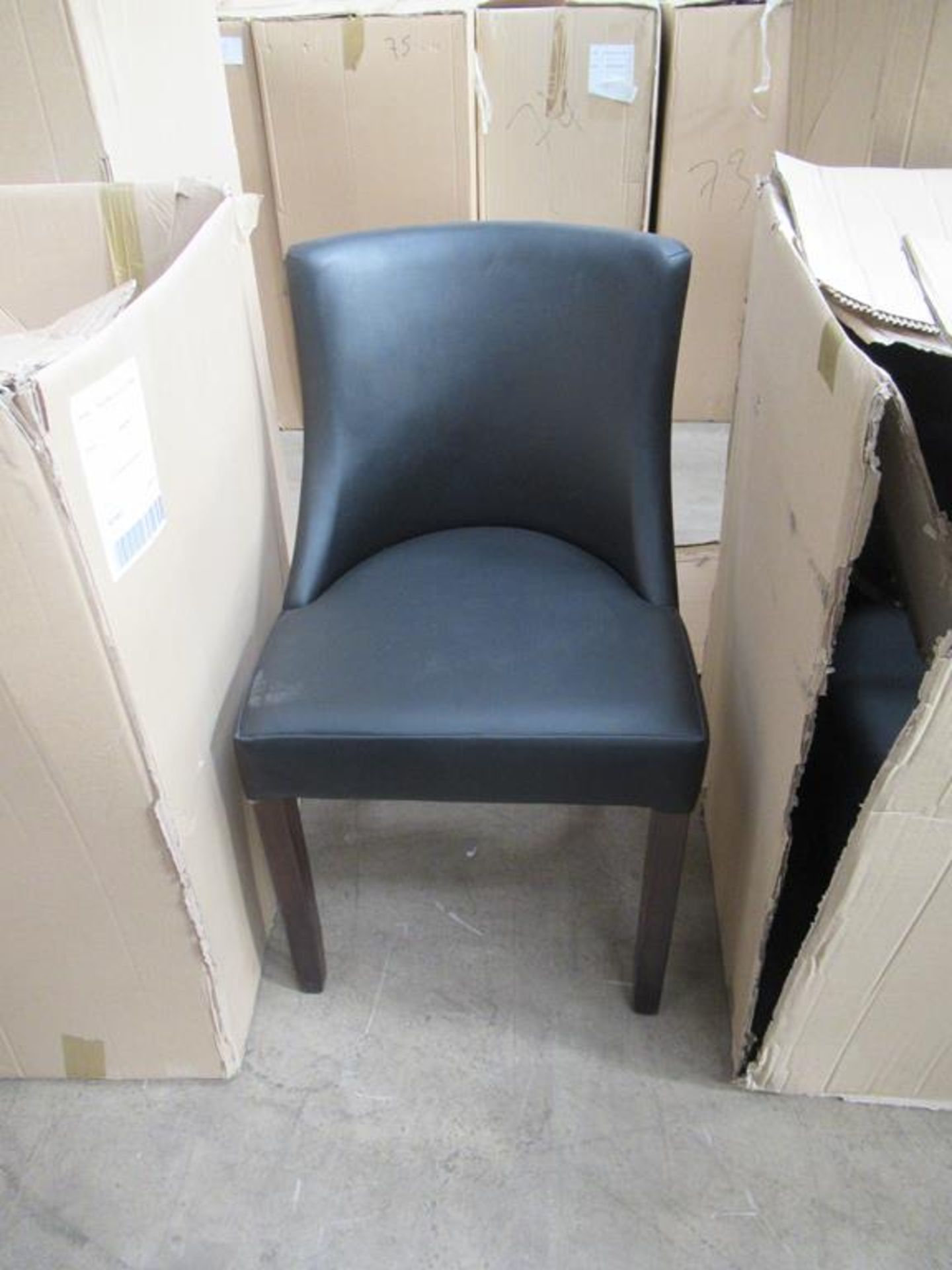 2 x Leona Vena black side chairs