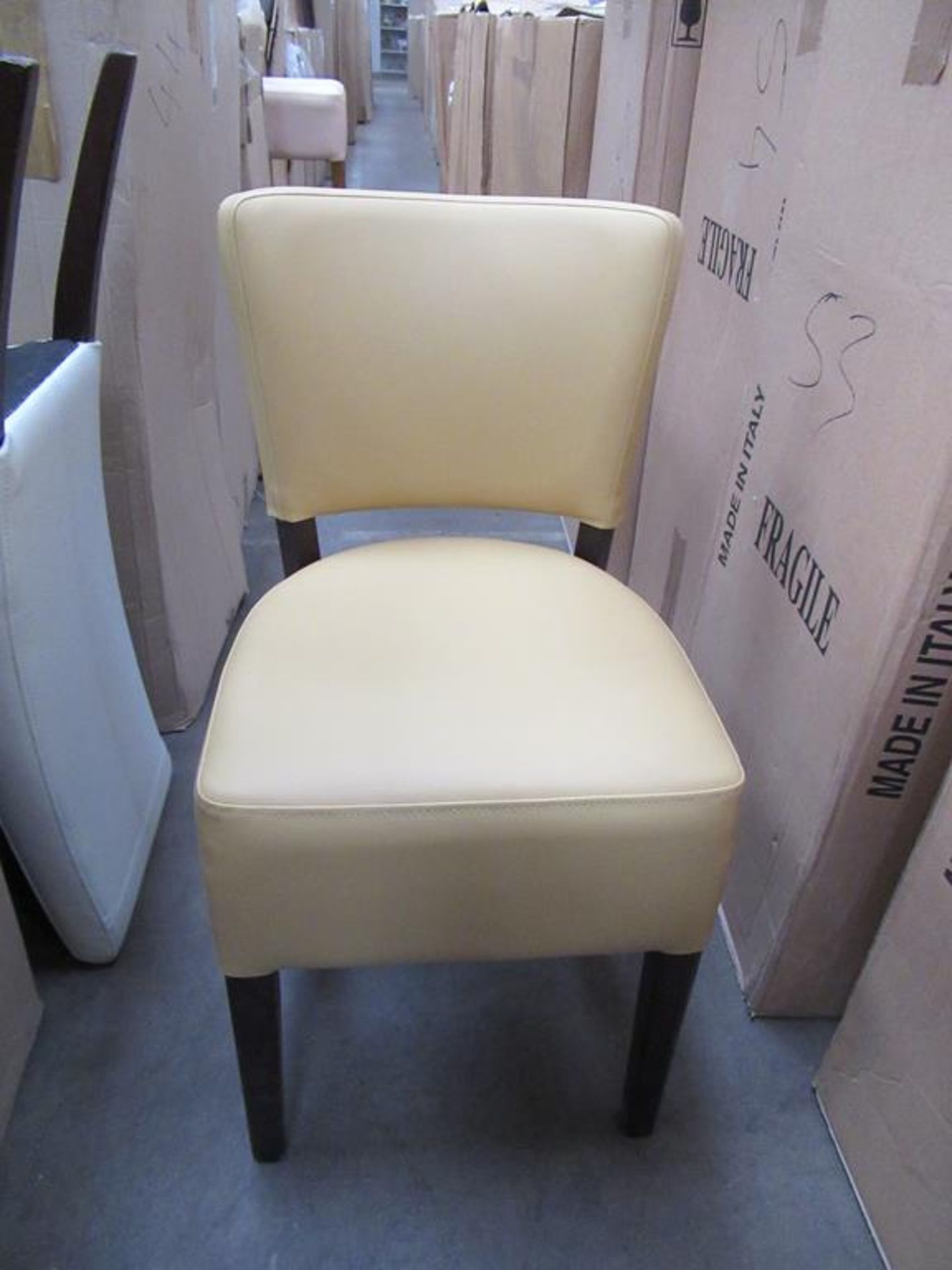 2 x Memphis Vena walnut side chairs