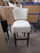 2 x Memphis ivory high stool/chair