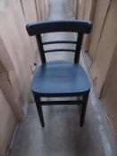 4 x Espresso black stain side chairs