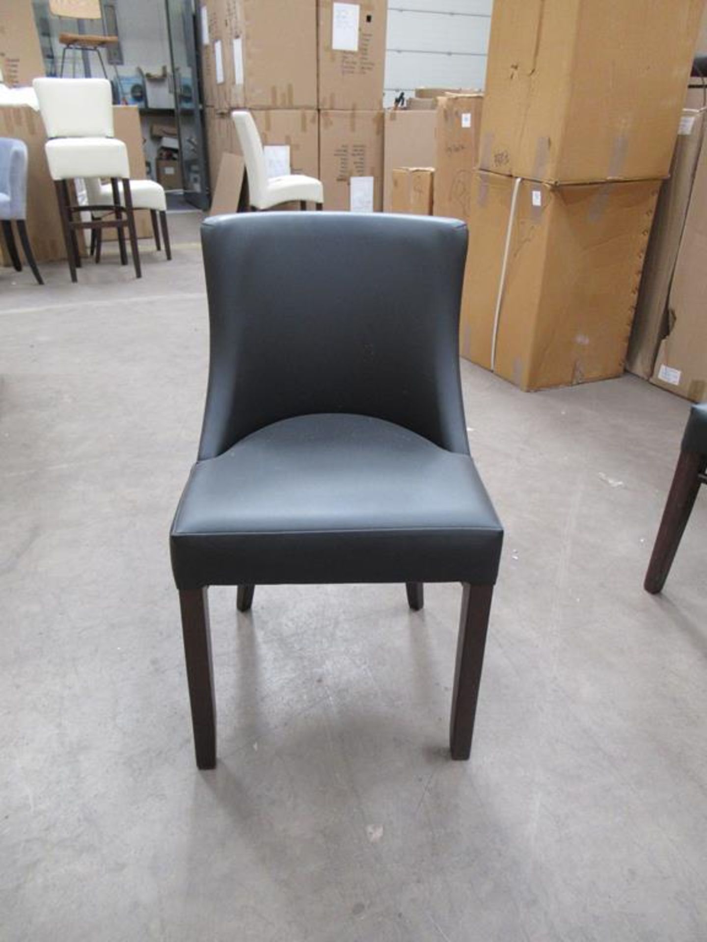 2 x Leona Vena black side chairs