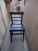 4 x Espresso dark walnut side chairs