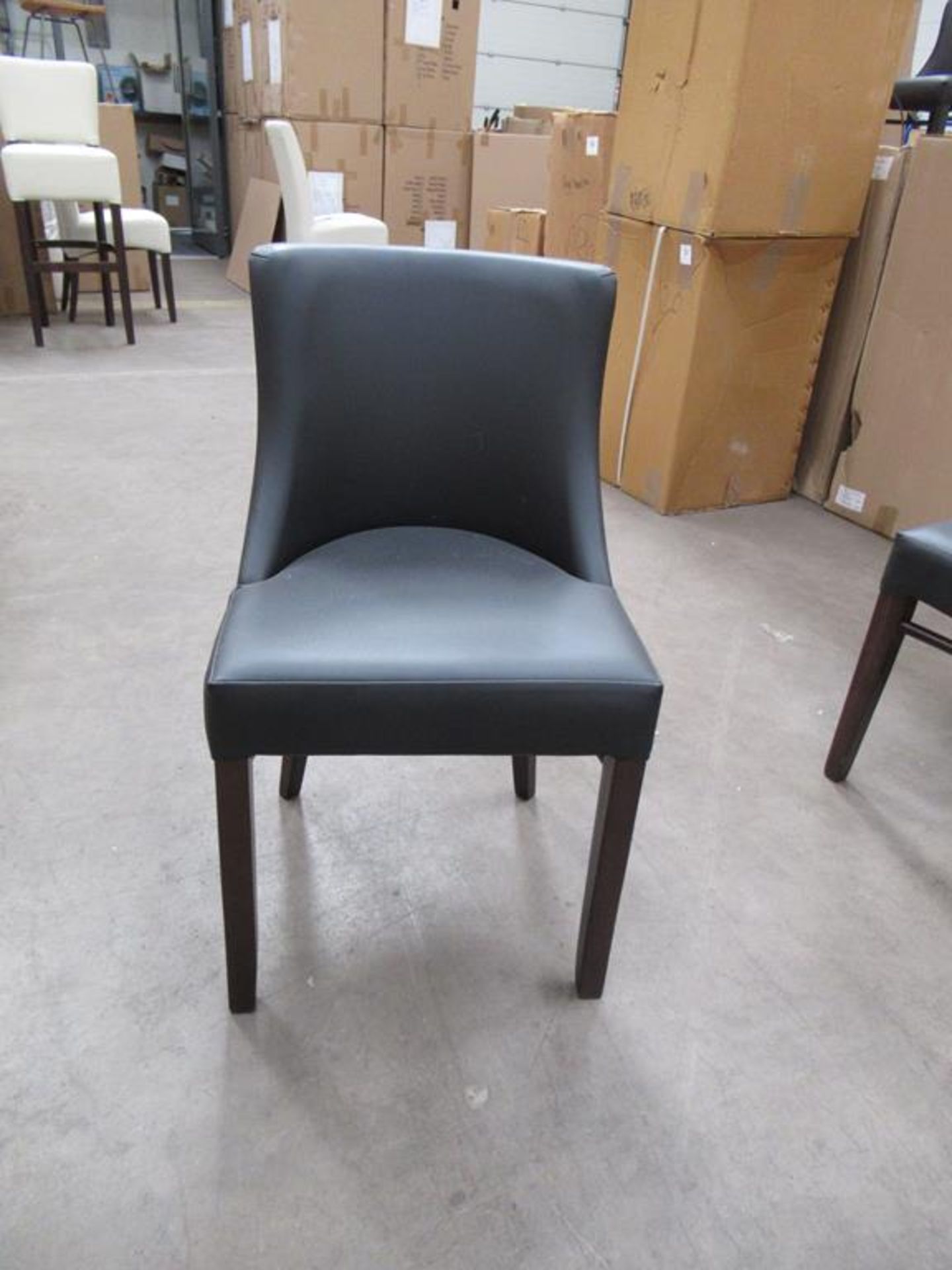 2 x Leona Vena black side chairs